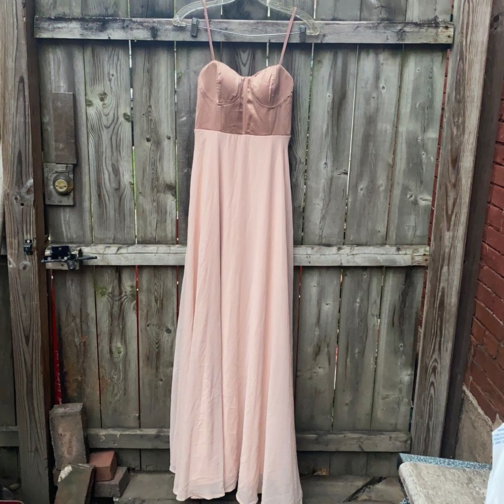 Lulus blush pink gown sz. S
